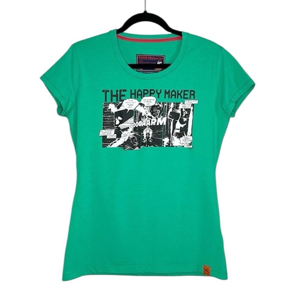 BMW The Motorrad The Happy Maker Green Motorcycle Tee size Large - Picture 11 of 11